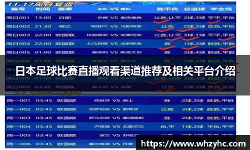 日本足球比赛直播观看渠道推荐及相关平台介绍